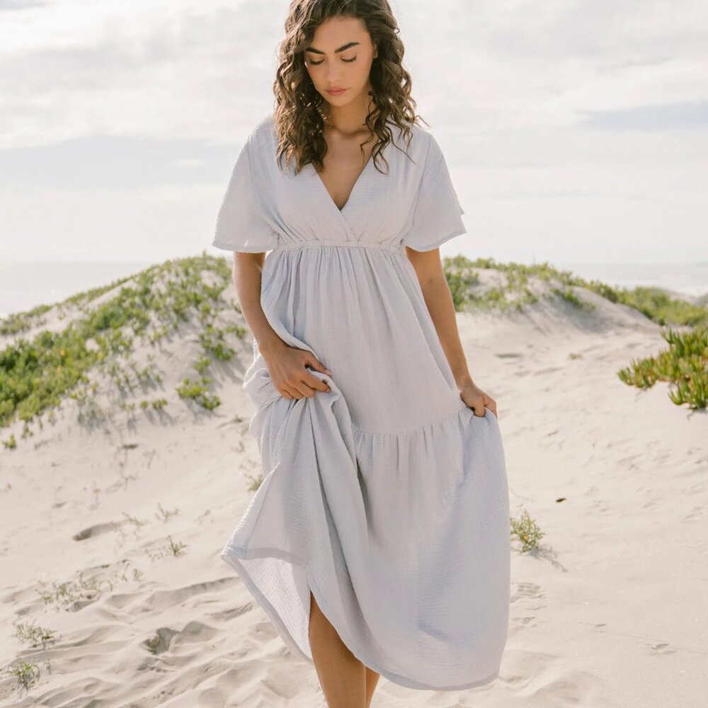 Cozy Earth Boardwalk Breeze Dress in Glacier (blue)
